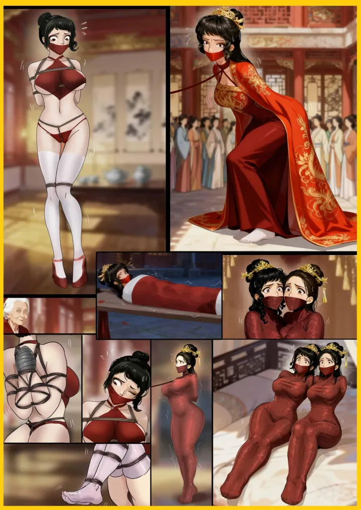 King - 《新缚婚传 下》江湖飞贼落网，特制全包红衣喜妆 精密红绳织就全身锁网 双艳困红妆，双艺锁囚身！